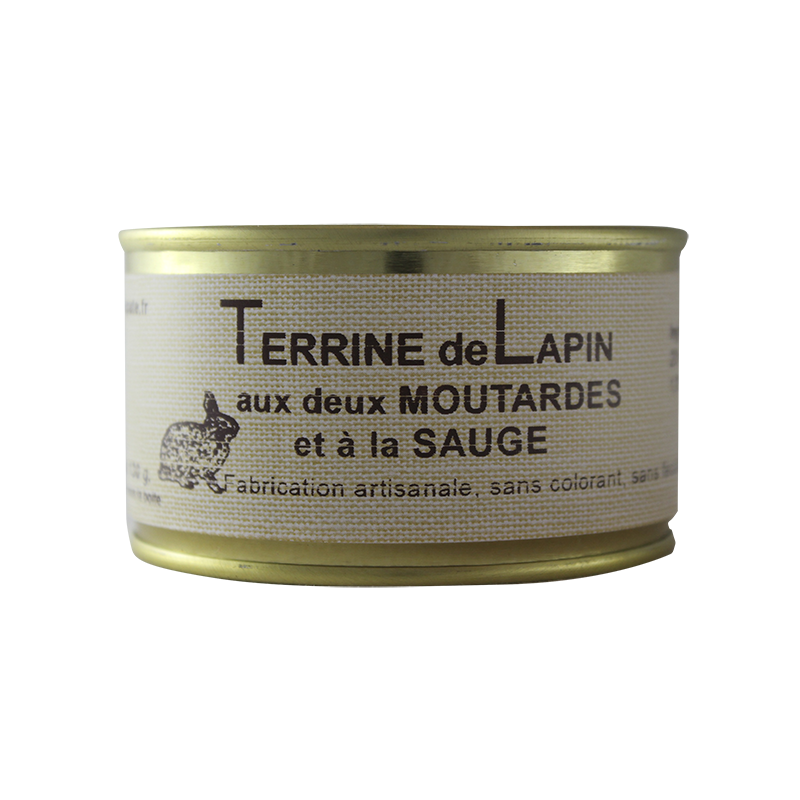 Terrine de Lapin aux 2 moutardes et sauge 130 g